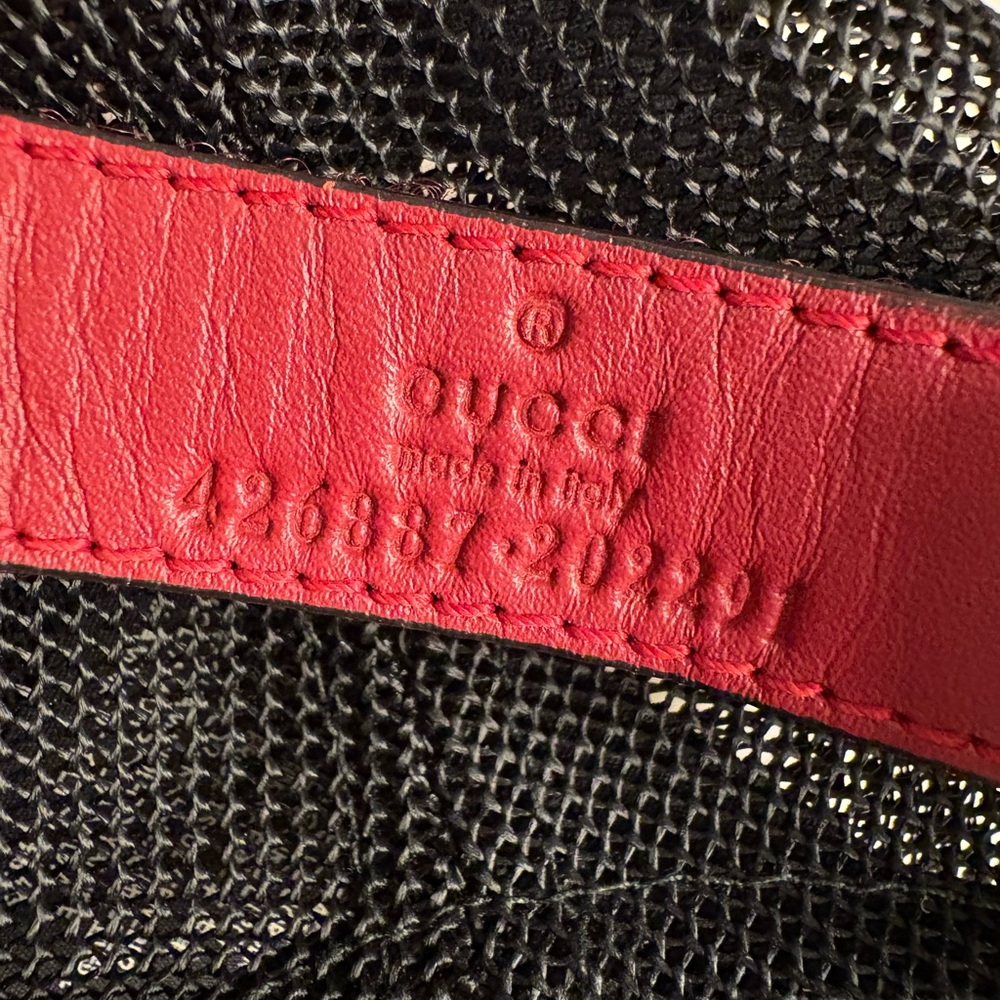 Gucci x Sega Red leather & black/gold star Hat/Cap EUC M 58 adjustable GUCCY - Picture 6 of 14